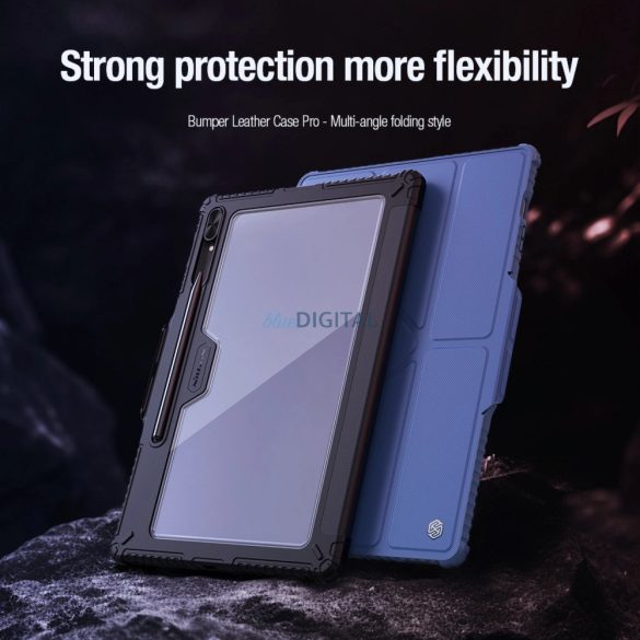 Nillkin Bumper Leather Case Pro tok Samsung Galaxy Tab S9 Plus - fekete