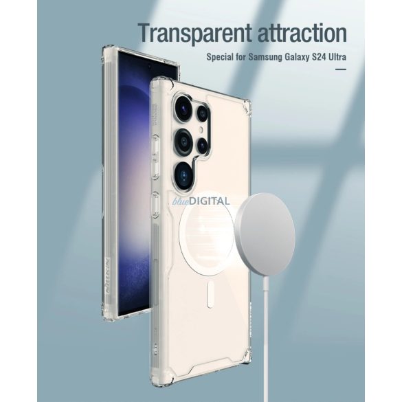 Nillkin Nature Pro Armor tok mágneses gyűrű Samsung Galaxy S24 Ultra - fehér