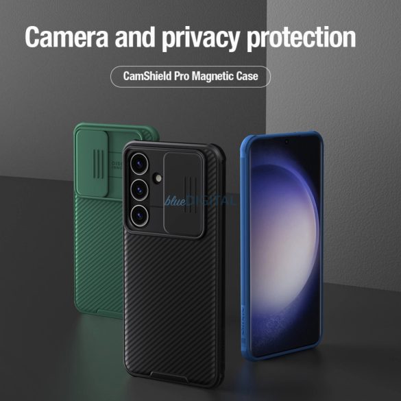 Nillkin CamShield Pro Armor tok kameravédővel Samsung Galaxy S24 - kék