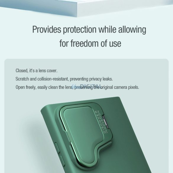 Nillkin CamShield Silky Prop szilikon tok Samsung Galaxy S24 Ultra - fekete