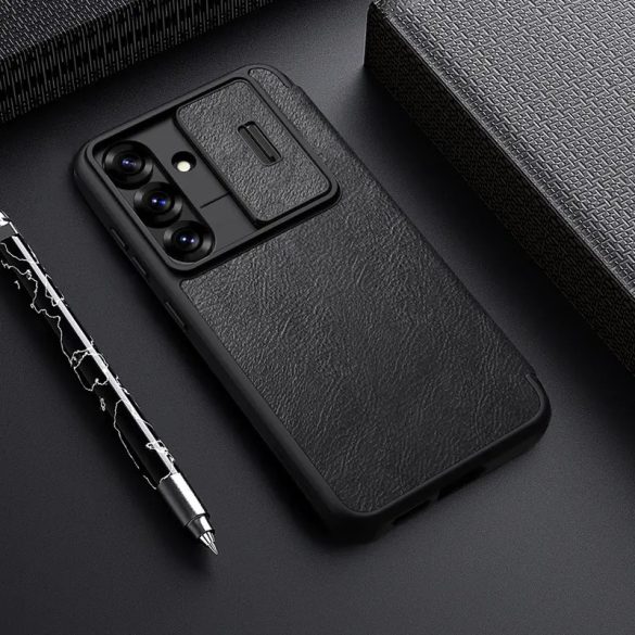 Nillkin Qin Pro kinyitható tok Samsung Galaxy S25 Plus - fekete