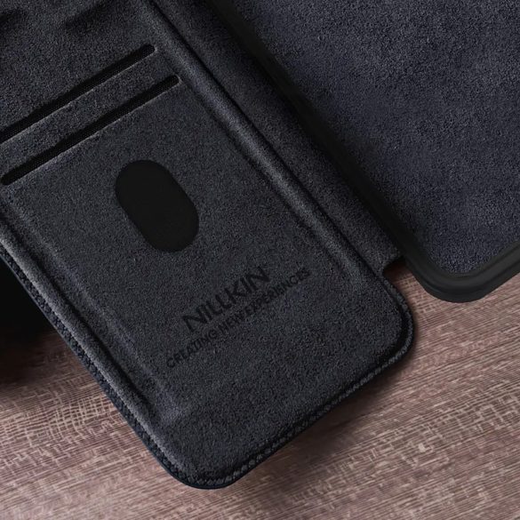 Nillkin Qin Pro kinyitható tok Samsung Galaxy S25 Plus - fekete