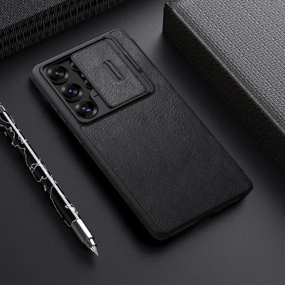 Nillkin Qin Pro kinyitható tok Samsung Galaxy S25 Ultra - fekete