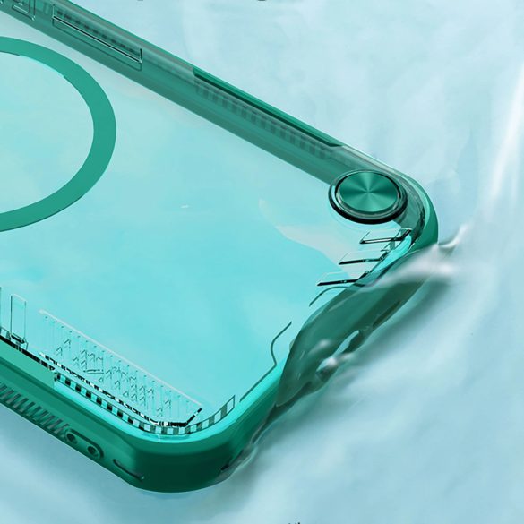 Nillkin Iceblade Prop MagSafe-kompatibilis tok kameralencse védővel és kitámasztóval iPhone 16e - zöld