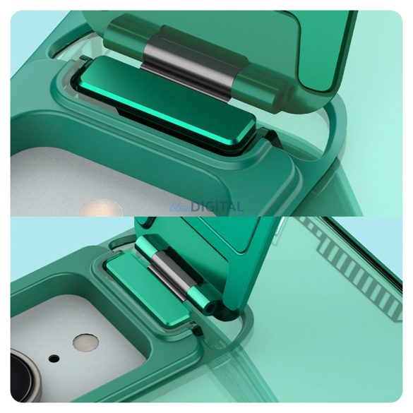 Nillkin Iceblade Prop MagSafe-kompatibilis tok kameralencse védővel és kitámasztóval iPhone 16e - zöld