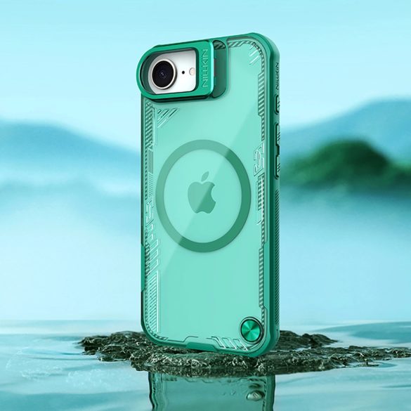 Nillkin Iceblade Prop MagSafe-kompatibilis tok kitámasztóval iPhone 16e - zöld