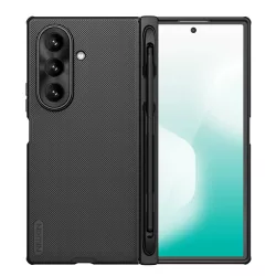   Nillkin Super Frosted Shield Fold mágneses tok Samsung Galaxy Z Fold 7, MagSafe kompatibilis, S Pen térrel - Fekete