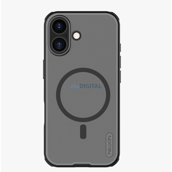 Nillkin Super Frosted Shield Pro mágneses tok, kompatibilis a MagSafe iPhone 17 készülékkel - áttetsző fekete színű