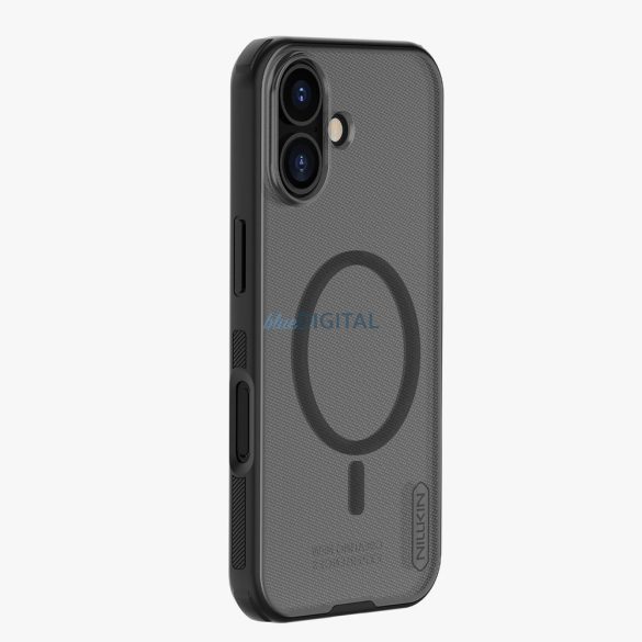 Nillkin Super Frosted Shield Pro mágneses tok, kompatibilis a MagSafe iPhone 17 készülékkel - áttetsző fekete színű