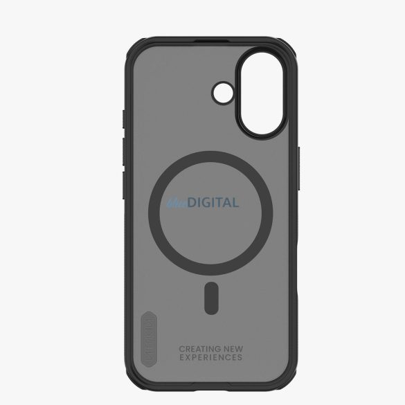 Nillkin Super Frosted Shield Pro mágneses tok, kompatibilis a MagSafe iPhone 17 készülékkel - áttetsző fekete színű