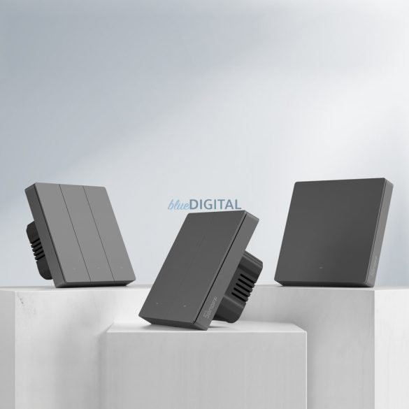 Sonoff Smart 3 csatornás Wi-Fi fali kapcsoló fekete (M5-3C-80)