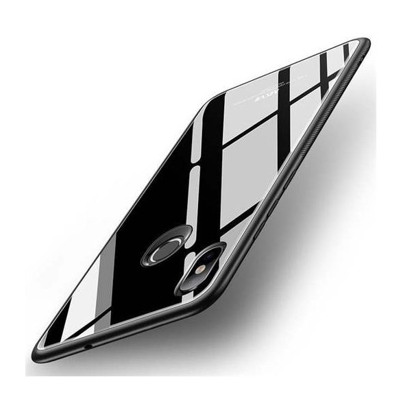 MSVII edzett üveg telefon tok telefontok ütésálló edzett üveg lap Xiaomi Mi 8 SE fekete kijelzőfólia üvegfólia tempered glass