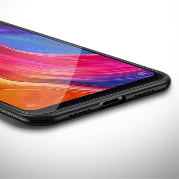 MSVII edzett üveg telefon tok telefontok ütésálló edzett üveg lap Xiaomi Mi 8 SE fekete kijelzőfólia üvegfólia tempered glass