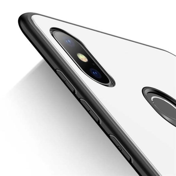 MSVII edzett üveg telefon tok telefontok ütésálló edzett üveg lap Xiaomi Mi 8 SE fekete kijelzőfólia üvegfólia tempered glass