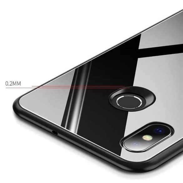 MSVII edzett üveg telefon tok telefontok ütésálló edzett üveg lap Xiaomi Mi 8 SE fekete kijelzőfólia üvegfólia tempered glass