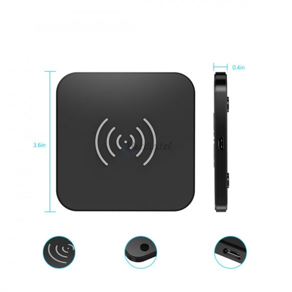 Choetech vezeték nélküli töltő készlet Qi 10W telefon fülhallgatóhoz fekete (T511-S) + Q5003 fali töltő európai szabványos fehér + AB kábel 1,2m fehér
