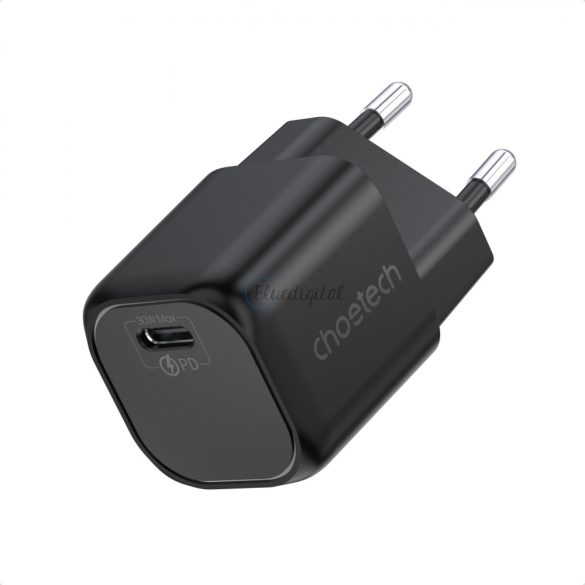 Choetech Gan USB type-c PD 30W fekete (PD5007)