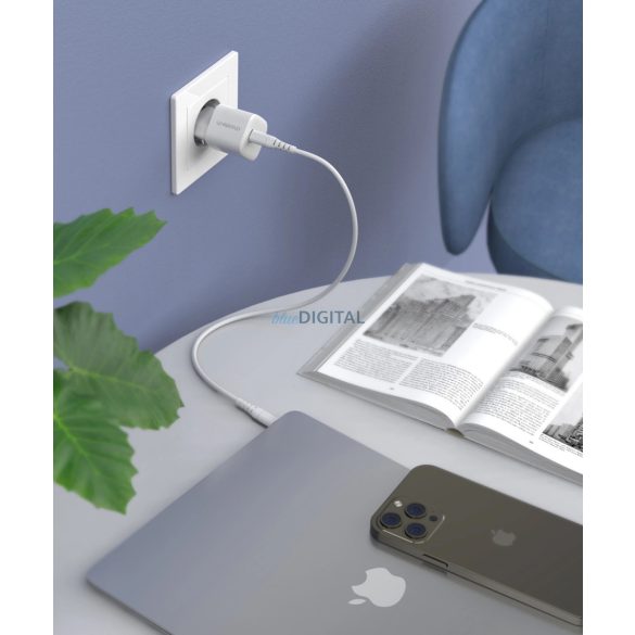 Choetech PD5007 hálózat töltő 1xUSB-C csatlakozással 30W GaN - fehér