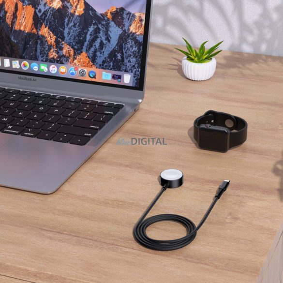 Choetech T319 vezeték nélküli töltő Apple Watch-hoz + USB-C kábel 5W - fekete