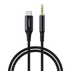 Choetech AUX006 USB-C - mini jack 3.5mm kábel 1m - fekete