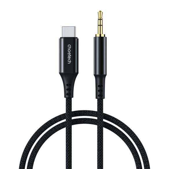 Choetech AUX008 USB-C - mini jack 3.5mm kábel 2m - fekete