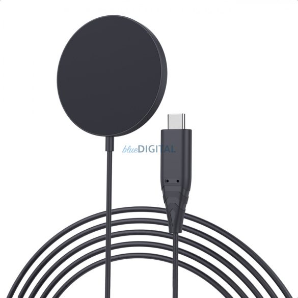Choetech mágneses vezeték nélküli töltő 15W MagSafe iPhone 12/13/14 fekete (T518-F-BK)