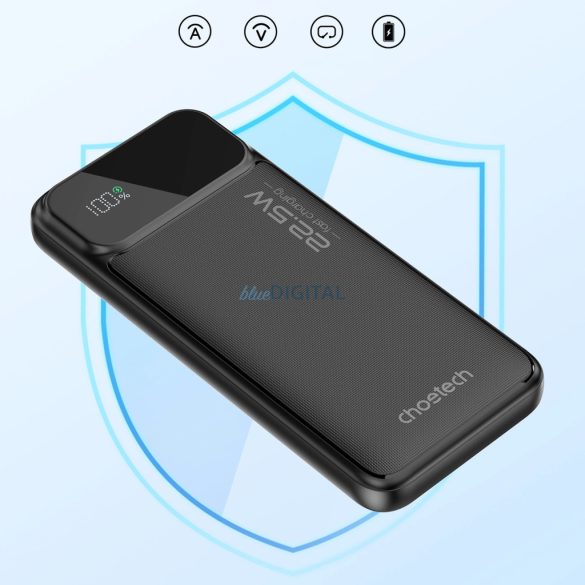 Choetech B728 powerbank 10000mAh 22.5W - fekete