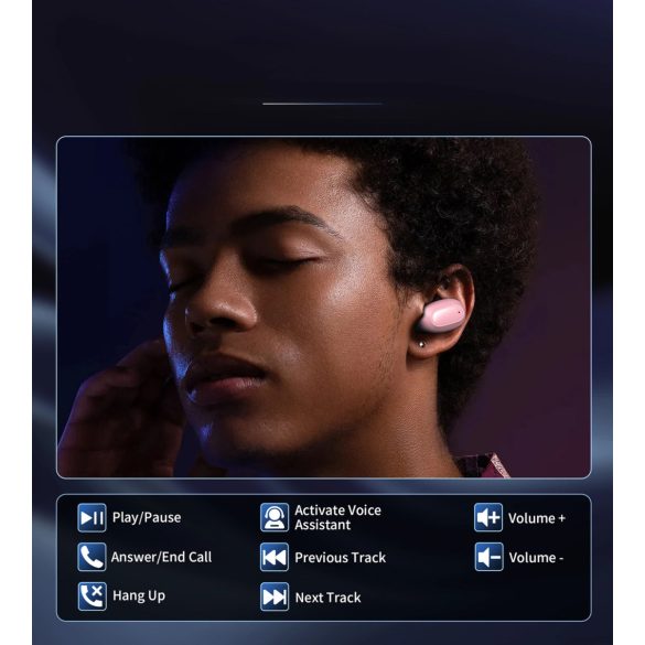 Choetech MEMS TWS vezeték nélküli fülhallgató Bluetooth 5.3 - rózsaszín