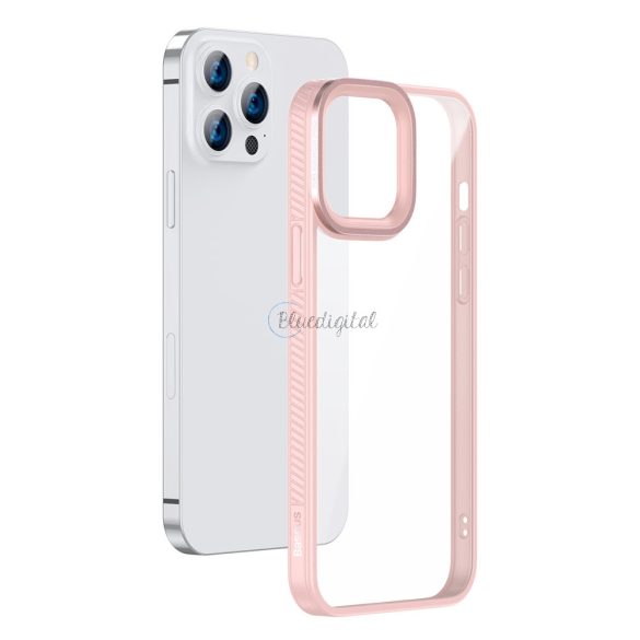 Baseus Crystal Telefon tok Hard tok iPhone 13 Pro TPU tok Pink (Arjt001004)
