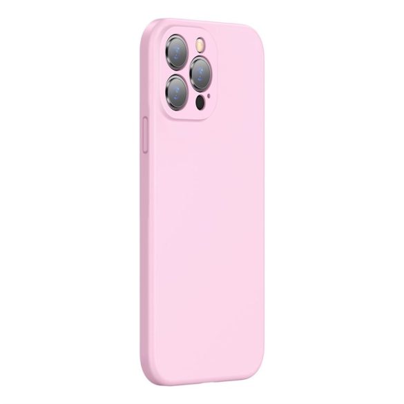 Baseus folyékony gél tok Lágy flexibilis szilikon tok iPhone 13 Pro Pink (ARYT001004)