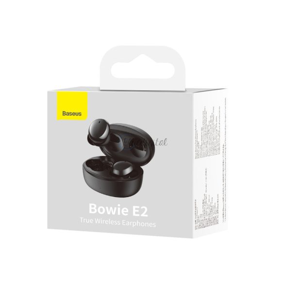 Baseus Bowie E2 TWS Bluetooth 5.2 vezeték nélküli fülhallgató vízálló IP55 fekete (NGTW090001)