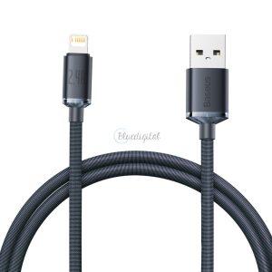 Baseus kristály ragyog sorozat gyors töltés adatkábel USB Type A Lightning 2.4a 1.2m fekete (CAJY000001)