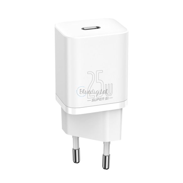 Baseus Super Si 1C gyors hálózati töltő USB-C 25W Power Delivery Quick Charge fehér (CCSP020102)