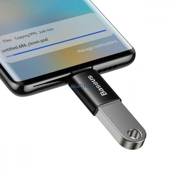 Baseus Ingenuity Series dugaszoló adapter USB Type-C USB-A 3.2 gen 1 fekete (ZJJQ000001)