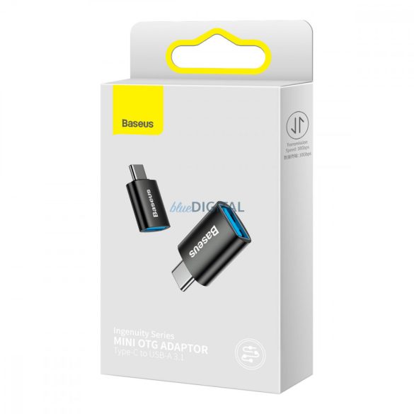 Baseus Ingenuity Series dugaszoló adapter USB Type-C USB-A 3.2 gen 1 fekete (ZJJQ000001)