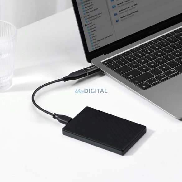 Baseus Ingenuity Series dugaszoló adapter USB Type-C USB-A 3.2 gen 1 fekete (ZJJQ000001)