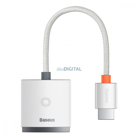 Baseus Lite Series dugaszoló adapter HDMI VGA + mini jack 3,5 mm / micro USB tápegység fehér (WKQX01010102)