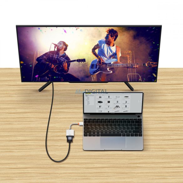 Baseus Lite Series dugaszoló adapter HDMI VGA + mini jack 3,5 mm / micro USB tápegység fehér (WKQX01010102)
