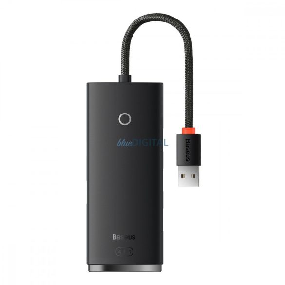 Baseus Lite sorozat HUB 4 portos (USB-A 4xUSB-A 3.0) 0,25m fekete (WKQX030001)