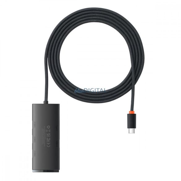 Baseus Lite sorozat HUB USB Type-C adapter - 4x USB 3.0 2m fekete (WKQX030501)