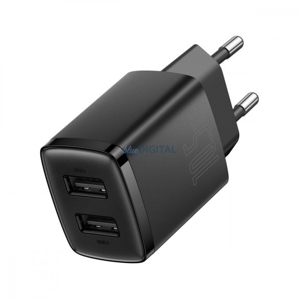 Baseus Compact Charger 2U 10.5W EU Fekete