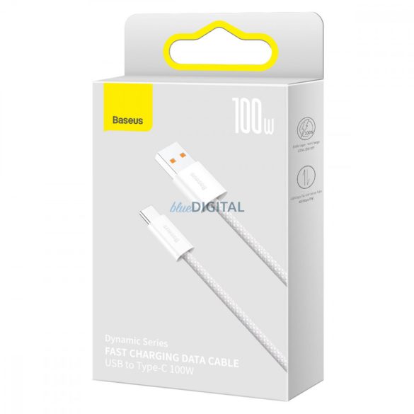Baseus Dynamic Series USB kábel - USB Type-c 100W 2m fehér (CALD000702)