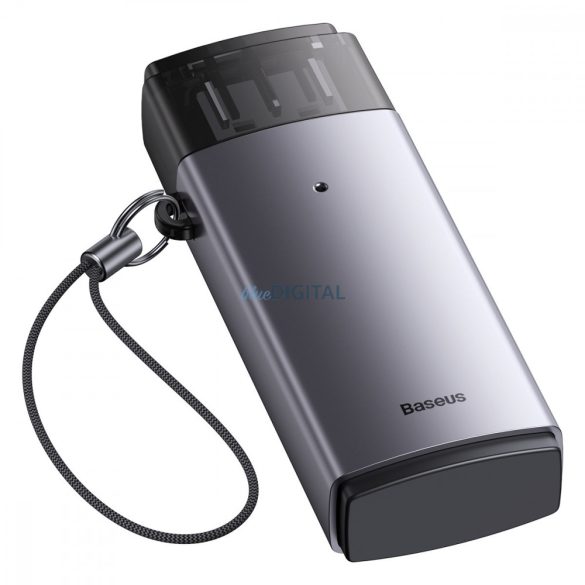 Baseus Lite Series adapter SD / TF USB kártyaolvasó szürke (WKQX060013)
