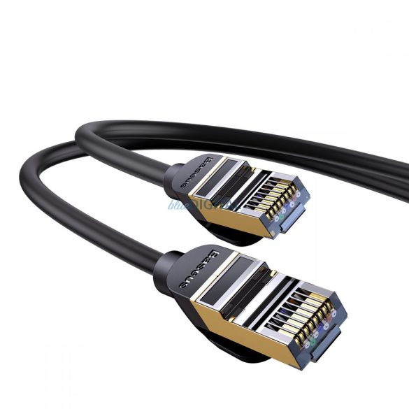 Baseus Speed Seven nagy sebességű RJ45 hálózati kábel 10Gbps 0.5m fekete (WKJS010001)