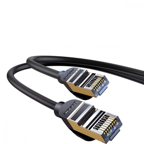 Baseus Speed Seven nagy sebességű RJ45 hálózati kábel 10Gbps 1.5m fekete (WKJS010201)