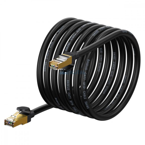 Baseus Speed Seven nagy sebességű RJ45 hálózati kábel 10Gbps 8m fekete (WKJS010601)