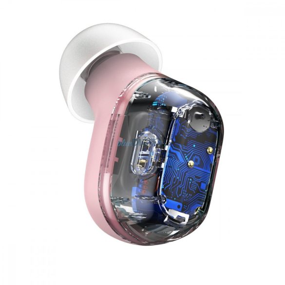 Baseus Encok WM01 TWS vezeték nélküli fejhallgató Bluetooth 5.3 rózsaszín továbbfejlesztett verzió (NGTW240004)