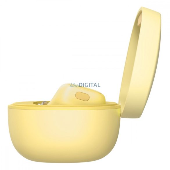 Baseus Encok WM01 TWS vezeték nélküli fejhallgatól Bluetooth 5.3 sárga továbbfejlesztett verzió (NGTW240011)