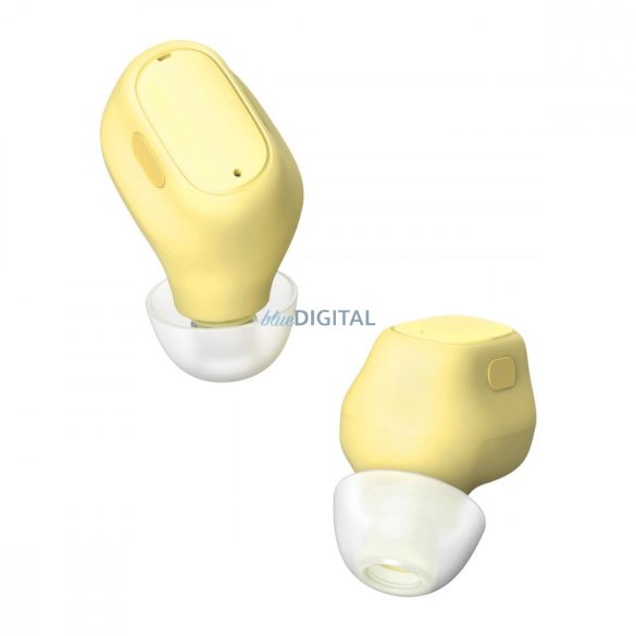 Baseus Encok WM01 TWS vezeték nélküli fejhallgatól Bluetooth 5.3 sárga továbbfejlesztett verzió (NGTW240011)
