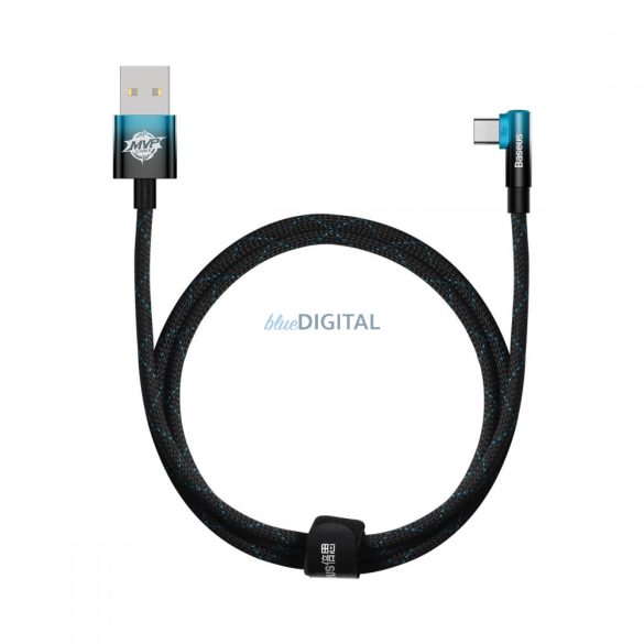 Baseus MVP 2 hajlított gyors töltő adatkábel USB-C típusú 100W 1m Fekete+Kék
